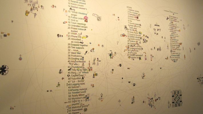 Davida Newman, Daily Crossword, mixed media, 2012