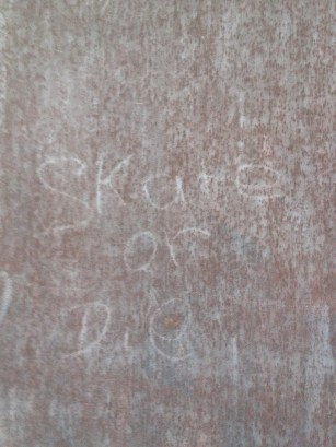 One of the complaints of Tilted Arc's critics was that the sculpture would attract graffiti, an odd sort of Broken-Window-Theory-as-aesthetic-critique.  They were probably right about the graffiti, though.  Nintendo-inspired graffiti on Berlin Junction, elsewhere possibly humorous, is merely tasteless here. 