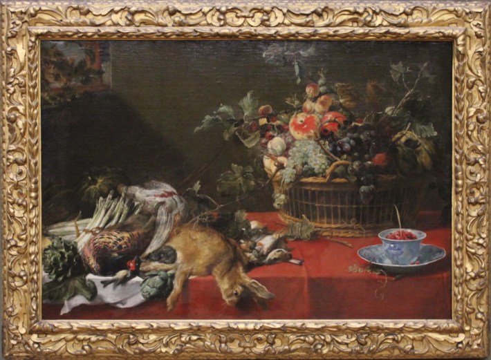 Frans Snyders, "Still-Life with Fruit Basket and Game" (ca. 1620), Gemäldegalerie, Berlin